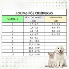 Macacão Cirúrgico Pet para Cachorros e Gatos Pós Cirúrgica - Multicolorido - Visão 6