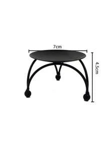 MINI Geometric Round Iron Candlestick Desktop Decoration Ornaments 1Pc Halloween, Spooky, Autumn, Festival, Holiday , Winter, Holiday, Festival,Room Decor,Gifts Birthday Graduation