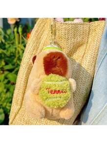 Soft Capybara Plush Keychain Toy Realistic Cute Capybara Stuffed Animals Toy Capybara Plushie, Pendant For Backpack Handbag Birthday Gift,Stuffed Toy,Pink Capybara,Party Favors For Kids, Birthday Decoration