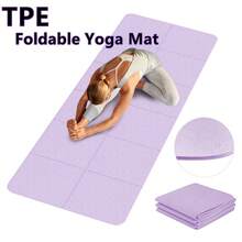1片装多色可折叠瑜伽垫，加厚防水，舒适防滑，尺寸183*61*0.4厘米，柔软缓冲，双面防滑，适用于运动、体操、健身、普拉提、居家锻炼。另有运动袜、健身袜、瑜伽袜、普拉提袜可供选择。 - 彩色 - 查看 2