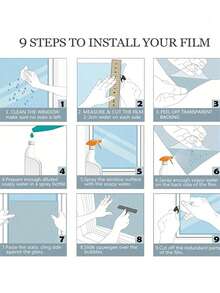 1PC Household PVC Window Privacy Sticker, Glass Privacy Film, Color Glass Decorative Window Film, Sunshade Window Sticker, Electrostatic Adsorption, No Glue Required, Frosted Privacy Glass Sticker, UV Protection, Suitable For Home, Office, Bathroom Privacy And Light Protection Room Decor Home Decor