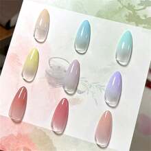 MEET ACROSS 9 Colors Dotting Gel Nail Polish, Macaron Candy Colors Dotting Gel, High Saturation Popular Semi-Solid Nail Gel Polish, Salon Exclusive - 彩色 - 查看 7