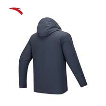 Anta Water-Resistant Hooded Jacket For Men, Spring Sports Casual Zipper Lightweight Jacket, Running Sportswear Outerwear