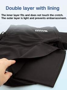 1pc (2-In-1) Women's Athletic Shorts | Quick-Dry Polyester & Elastane Blend | Breathable, Lightweight | Adjustable Drawstring Waistband | Geometric Pattern | Ideal For Fitness & Casual Wear | Machine Washable | Multi-Season Comfort, Active Lifestyle Apparel | Functional Design Shorts | Adjustable Comfort Shorts