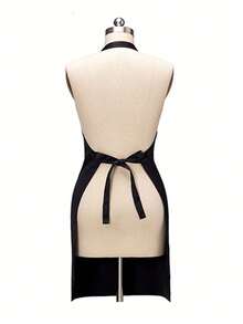 1件个性化定制黑色厨师围裙，家庭围裙，烘焙围裙，主妇围裙，美发师、美容院美容师、美容学校理发师礼物，定制、独特、个性化，送给男友、女友、爸爸、妈妈、家人、朋友的理想周年纪念礼物 - 彩色 - 查看 3