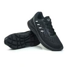 Kit 2 Men's Sports Gym Training Running Super Soft Sneakers - 黑/白 + 黑/檸檬黃 - 查看 6