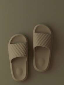 Men's Summer Home Slippers, EVA Soft Sole Simple & Comfortable Open Toe Indoor Shower Non-Slip Outdoor Wear Sandals - Coffee Brown - View 4