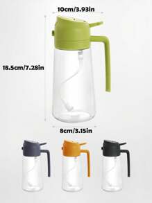 1pc Oil Pot, Dual-Use Oil Spray Bottle, Leak-Proof Glass Oil Bottle, Spray Oil Bottle, Air Fryer, Kitchen, Household Oil Pot