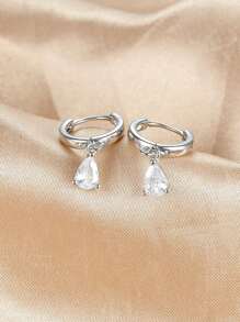 1pc Water Droplet Birthstone Drop Earrings For Women S925 Sterling Silver 12 Month Personalized Earrings Fine Jewelry Birthday Gift