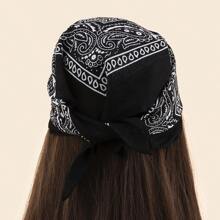 1pc Unisex Boho Style Retro Paisley Pattern Bandana, Fashionable Lightweight Multi-Purpose Headscarf For Casual, Dance, Sports, Cycling, All Seasons Use
