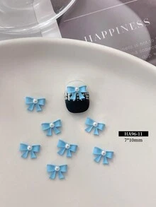 5 件/20 件美甲用品 - 三色熊、玫瑰花、水钻、蝴蝶结、仙女饰物、装饰性 DIY 配件指甲宝石 - 彩色 - 查看 9