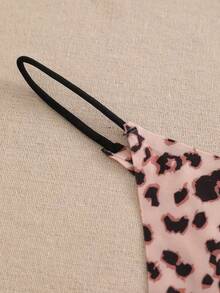 5pcs Ladies Seamless Low-Rise Invisible Comfortable Breathable Leopard Print Underwear - Multicolor - View 4