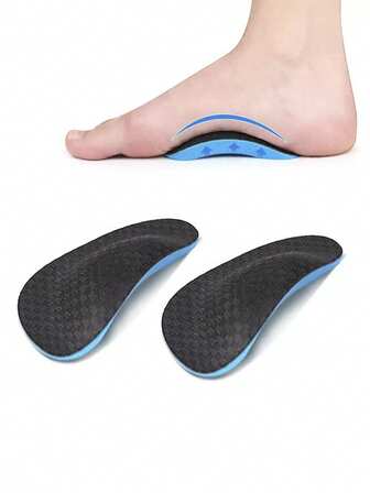 1 Pair EVA Cushion Half-Size Insoles, Comfortable For Sports Shoes And Casual Shoes
