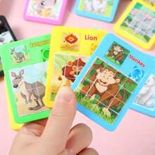 Set de 10 piezas de juguetes de rompecabezas de animales, regalos para fiestas de cumpleaños, relleno de piñatas y recompensas, en colores surtidos, adecuados como regalos de Pascua, Halloween, Navidad, invierno, Año Nuevo, decoración de habitación de Pascua
