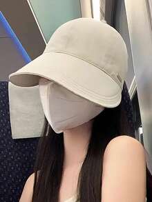 1pc Women'S Fashion Sun Hat, Polyester Breathable Wide Brim, Quick-Dry, Skin-Friendly, Adjustable, Sun Protection, Street Style, No Feathers, Machine Washable - Spring/Summer Collection - Multicolor - View 4