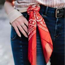 1pc Unisex Boho Style Retro Paisley Pattern Bandana, Fashionable Lightweight Multi-Purpose Headscarf For Casual, Dance, Sports, Cycling, All Seasons Use