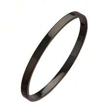 Brazalete de acero inoxidable con broche magnético en forma de elipse, diseño casual y elegante (apropiado para mujeres)