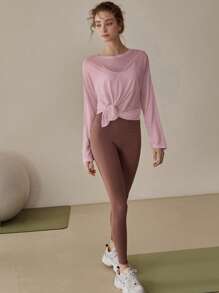 Women's Loose Fit Yoga Tops, Long Sleeve Workout T-Shirt For Running, Pilates, Fitness, Autumn/Winter