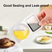 10pcs Reusable Snack Containers With Lids, Double Layer Snack Boxes, Thickened Portable Snack Dip Containers, School Supplies - Clear - View 5