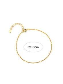 1pc S925 Sterling Silver Sparkling Cube Anklet, Simple & Elegant Design, Hypoallergenic, Classic Style Suitable For Women & Men Everyday Wear, Holiday, Perfect Jewelry Gift