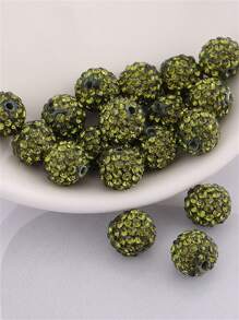 20pcs/Pack Ceramic Rhinestone Ball Handmade Bead DIY Bracelet Necklace Jewelry Accessories