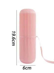 1pc All-In-One Travel Toothbrush Case - Compact Mouthwash And Toothpaste Holder, Bathroom Toothbrush And Toothpaste Cup, Suitable For Traveling, Used To Maintain Oral Hygiene When Going Out (Rope Color Is Random), Toothbrush Cover,Suitable As A Holiday Gift, Birthday Gift,Travel Essentials,Holiday Essentials,Daily Necessities