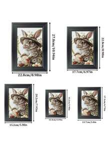 1pc/4pcs/6pcs Elegant Photo Frame Gallery, Displays 3.5x5", 4x6", 5x7", 6x8", 8x10" Paintings Or Photos, Suitable For Wall Decor, Living Room, Study, Bedroom (Photo Paper Included Random)