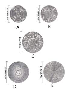 Moderne Eleganz, silberne geometrische Metallwandkunst - wiederverwendbar, stromloses Dekor für Wohnzimmer, Schlafzimmer, Büro und Hotel, TV, Badezimmerwand - 1 Stück - Übersicht 10