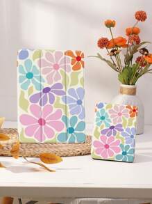 Blumen Handyhülle mit minimalistischem Blumenmuster, Schutzhülle kompatibel mit iPad 7/8/9/10.2 Zoll, iPad 10. Gen, Kindle Paperwhite 12. Gen 2024, Kindle (11. Gen) 2022, Galaxy Tab, mit Auto-Schlaf/Wach-Funktion, verschiedene Stile erhältlich