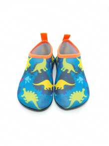 Wasserschuhe Kinder & Aqua Schuhe Kinder mit süßem Cartoon-Dinosaurier-Motiv - Leichte Bauweise, rutschfest, für die Sicherheit der Kinderfüße im Sand und schnell trocknend