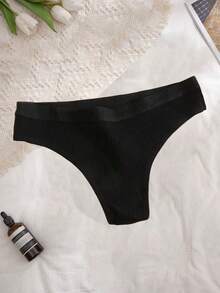 6pcs/Set Ribbed Comfortable Thong G-String T-Back Seamless Panties, Sexy Comfortable Triangle Briefs Women's Underwear - Multicolor - View 4
