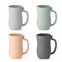 KUNT 1件1500ml婴儿沐浴漱口杯可爱猫尾巴设计大容量硅胶洗发漱口杯带手柄柔软儿童洗发杯 - 彩色 - 查看 7