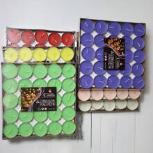 100 Stücke/50 Stücke minimalistische kleine Kerzen, alltägliches Lässig Party- und Veranstaltungszubehör, weiße/rosa/rote/blaue/gelbe/lila/grüne Kerzen, eine Kerze brennt 2-4 Stunden, romantische Kerzendekoration für Hochzeit & Abendessen Geschenke Geburtstag Abschluss