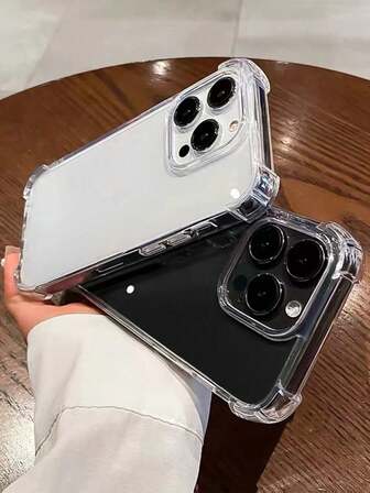 1 pieza Funda de teléfono a prueba de golpes y resistente al agua, transparente y con gran orificio de TPU, compatible con iPhone 11/12/13/14 Pro Max/Xs/Xr/11 Pro/11 Pro Max/12 Pro/12 Pro Max/13 Pro/13 Pro Max/7 Plus/14 Pro/14 Pro Max/14 Plus/7 Plus/8 Plus/8/Se2, minimalista y con estilo, resistente a arañazos