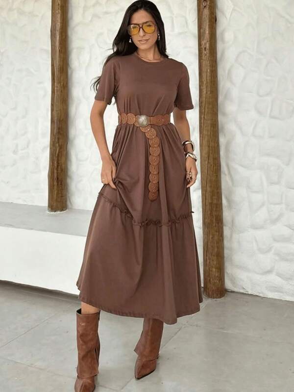 Vestido midi feminino boho chic moda verão cores 2025