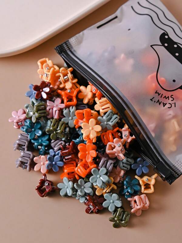 30 pezzi di delicati fermagli per capelli a fiori mini, morsetti per capelli piccoli e colorati stile vintage, accessori per capelli carini da principessa, ideali per il ritorno a scuola