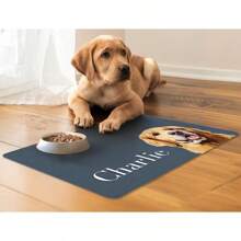 1pc Personalized Dog Mats Using Pet Photo + Name, Custom Dog Food Mat, Personalized Dog Placemat, Custom Dog Bowl Mat, High-Quality, Customizable With Your Dog's Picture And Name, Mother's Day, Father's Day, Pet Anniversaries, New Year, Thanksgiving Day Ornamental Stylish, Fashion, Colorful, Vintage, Cute, Contracted, Cuties Custom, Unique, Customized, Personalized Pet For Anniversaries, For Birthdays