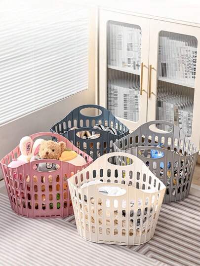 1 Piece Modern Collapsible Laundry Hamper - Portable Wall Mounted, Multifunctional Space Saving Dirty Clothes Organizer, PP Square Laundry Basket, Home And Bathroom Storage Basket, Collapsible Compression Laundry Basket.