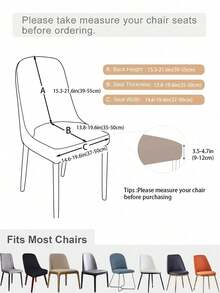 1pc Jacquard Solid Color Elastic Full Wrap Around Stretchable Chair Cover, Versatile For All Seasons - Green - View 3