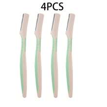 4/10pcs Safety Rubber Handle Eyebrow Trimmer - Protective Net Suitable For Beginners - Multicolor - View 9