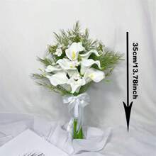 Artificial Calla Lily Bridal Bouquet, Wedding Bridesmaid Flowers, Bride Accessory
