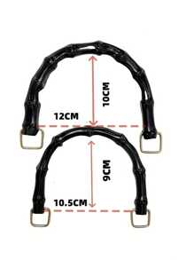 1pc Handmade Woven Bamboo Knot Handle DIY Bamboo Bag Handle Resin Handbag Handle Beach Accessories Daisy