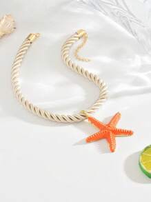1 Set übertriebene Seestern Choker Halskette, vintage elegante Seestern Anhänger Halskette geeignet für Frauen zur täglichen und Feiertagsmode