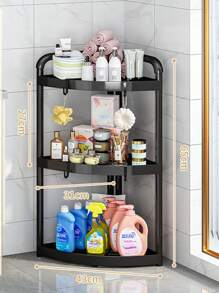 1 Multifunctional Multi-Layer Floor Standing Tripod Storage Rack, Living Room, Kitchen, Bathroom Crevice Storage Rack, Household Toilet Corner Storage Rack