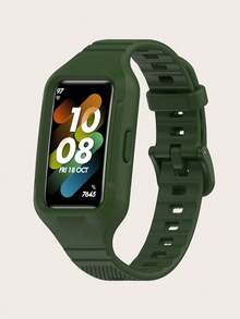 1 chiếc vòng đeo tay thông minh bằng silicon màu trơn thông thường tương thích với Band 10/9/8/7/6, thích hợp để đeo cả ngày - Ban nhạc 10/9/8/7/6 - Xem 7