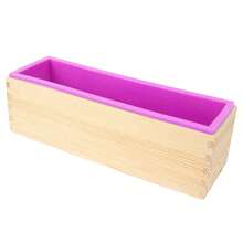 Silicone Soap Kitchen Tools Rectangular Handmade Baking Toast Cake Loaf With Wooden Box