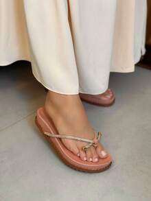 Women's Sandal Comfortable Casual Light Soft Bloggers - 淺粉色 - 查看 4