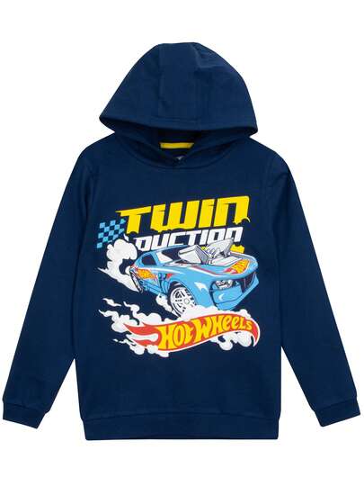 Hot Wheels Hoodie | Twinduction Race Car Boys' Hooded Jumper | Kids' Sweaters