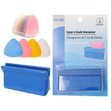 粉笔削笔器，1 支（1 包）蓝色，用于削裁缝粉笔 - 藍色 - 查看 10