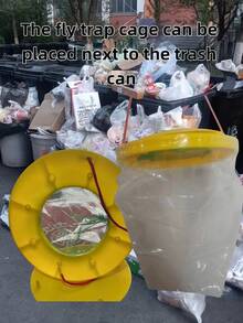 Ranch Fly Trap Reusable Fly Trap Killer Hanging Cage Mesh Pest Fly Trap For Horses, Portable Outdoor Fly Trap Bag Prevents Leakage And Catch Flies More Effectively, Suitable For Camping Garden Yard; Fly Killer, Restaurant Fly Trap, Reusable Fly Trap